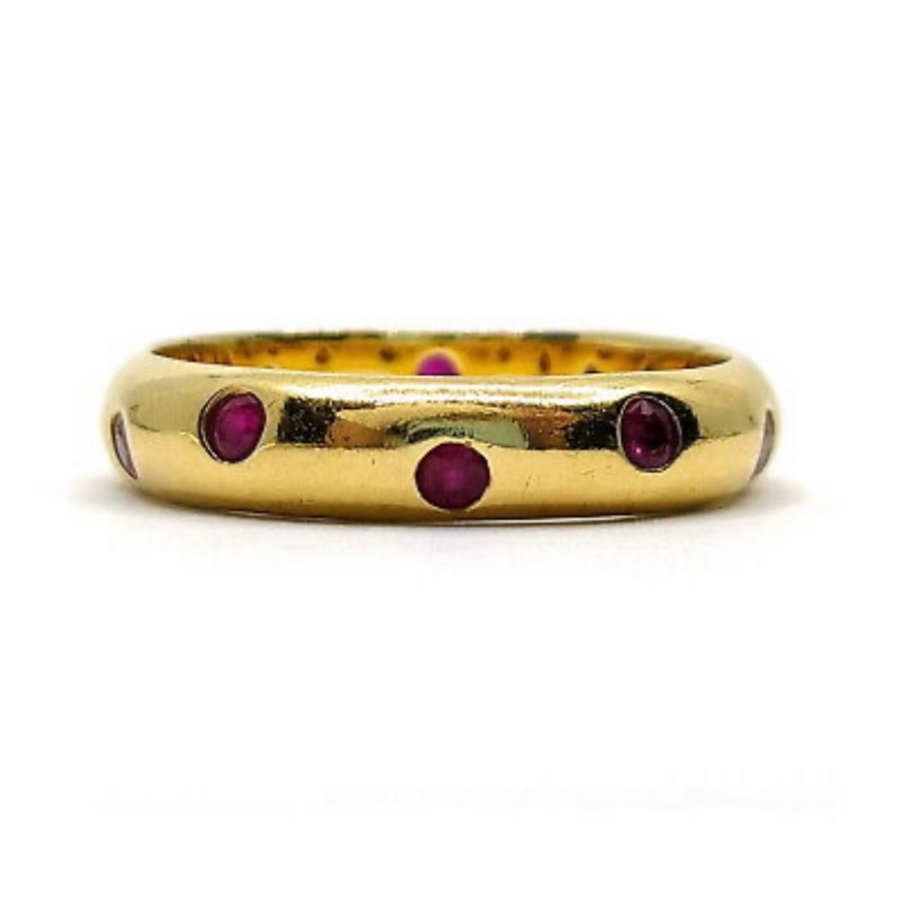 TIFFANY & Co. 18K Yellow Gold Ruby  Band Ring